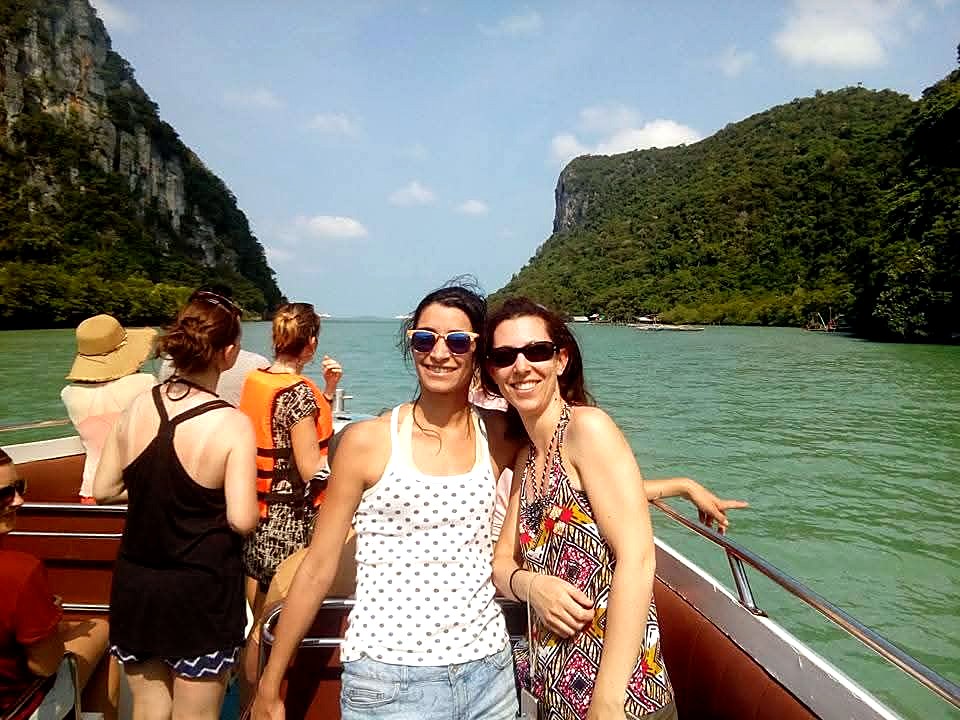 Guests enjoying island scenery
